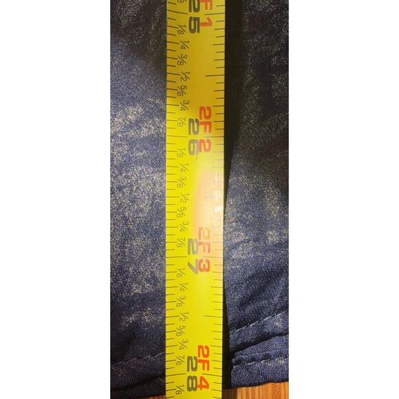 NWT Calvin Klein Women’s Navy Polyester Button Up Roll Tab Sleeve Blouse Medium - Picture 5 of 7